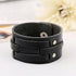 schwarzes rohleder armband herren manschette breitarmband uniqal sale